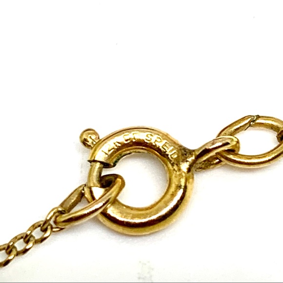 VINTAGE⚜️12K Gold Filled & Genuine Jade Necklace - Picture 5 of 7